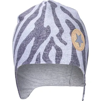 Módní doplněk Little Angel Čepice laponka podšitá Outlast ® - šedočerný vzor/šedý melír Velikost: 5 | 49-53 cm