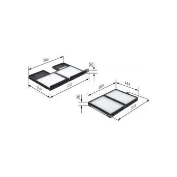 Kabinový filtr Kabinový filtr Toyota AVENSIS kombi (_T22_) Bosch - 1.6i, 1.6VVT-i, 1.8i, 1.8VVT-i, 2.0i