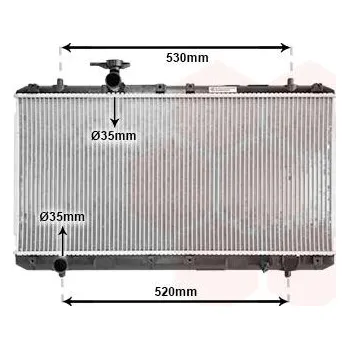 Motor automobilu Chladič, chlazení motoru VAN WEZEL 52002062