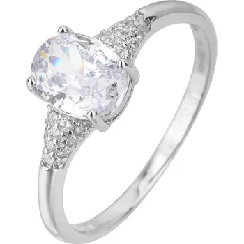 Prsten Bealio BEALIO Stříbrný prsten OVÁL zářivý Velikost prstenu: 64 03-08304-2722