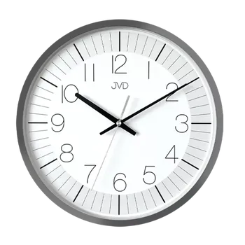 Hodiny JVD Antracitové nástěnné tiché netikající hodiny JVD JVD HX8019.3 (hodiny s plynulým tichým chodem)