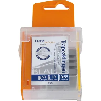 Pracovní nůž Lichoběžníková čepel standard 0,65mm 50 ks./balení lutz blades 480619