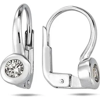 Náušnice Diante Zlaté náušnice s bílým kamenem 59642664