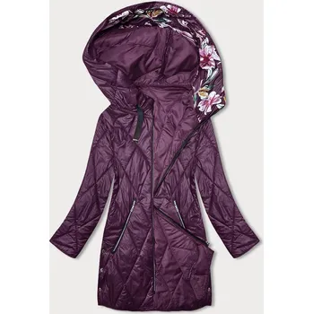 Fialová dámská bunda s ozdobnou kapucí (B8227-71) odstíny fialové 46