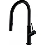 Omnires Bend - kuchyňská baterie s vytahovací sprchou, černá BE6455BL