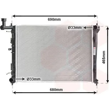 Motor automobilu Chladič, chlazení motoru VAN WEZEL 82002180