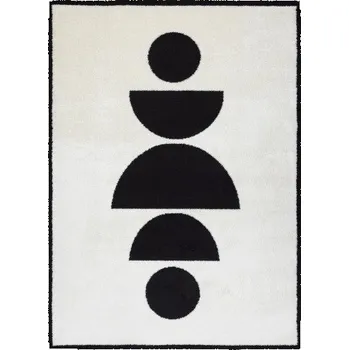 Koberec Kusový koberec Mode 8598 geometric cream/black 200x290 cm