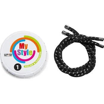 Jezdecká přilba CASCO Proužky MyStyle na helmy CASCO, 2 ks, black/silver L-XL