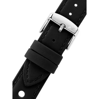 Kožený řemínek Morellato Tropea 5968D99.019 M, černý, recyklovaný materiál - 18 mm