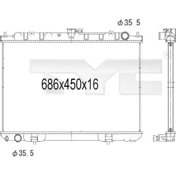 Chladič motoru Chladič, chlazení motoru TYC 724-1013