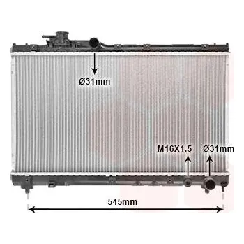 Motor automobilu Chladič, chlazení motoru VAN WEZEL 53002200