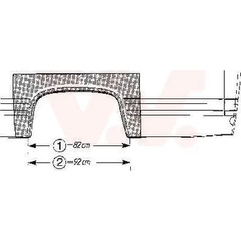 Blatník karosérie Boční stěna VAN WEZEL 3050.45