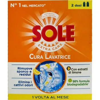 Sole Cura Lavatrice Freschezza al Limone tekutý čistič pračky 2x250 ml