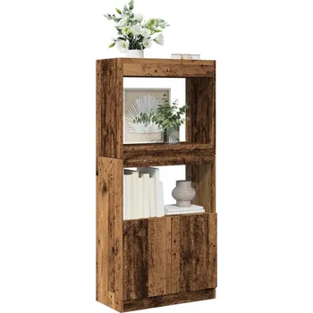 Knihovna vidaXL Skříň highboard artisan 63 x 33 x 140 cm kompozitní dřevo [855111] Barva: Staré dřevo