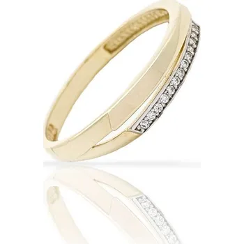 Prsten Diante Zlatý prsten s bílým kamenem 59630087