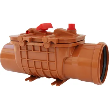 Kanalizační potrubí MIDAS KG zpětná klapka dvouklapová DN 110, pouze jedna aretace, druhá klapka volná