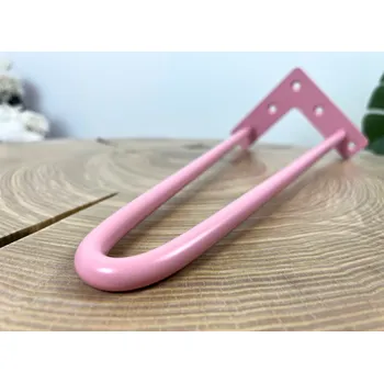 Stolová podnož Treesome Industrial Hairpin Podnož Noha 2 ramenná Pastelově růžová 1ks Výška: 70 cm