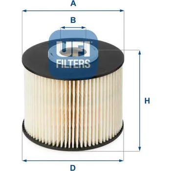 Palivový filtr Palivový filtr UFI 26.055.00