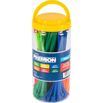 Stahovací páska PREMION PREP00034 - Stahovací pásky MULTI COLOR 6 barev 300ks