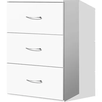 Šatní skříň Nabytekmorava Šuplíková komoda Alfa 124 barva lamina: bílá