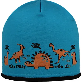 Čepice Bavlněná čepice RDX tyrkysová dinosauři Velikost: 4