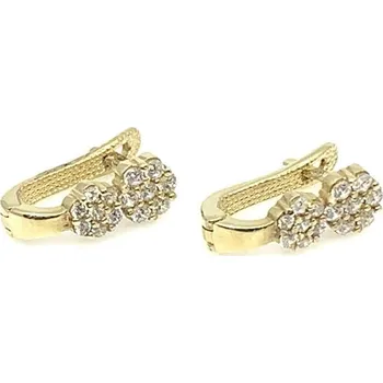 Náušnice Diante Zlaté náušnice s bílým kamenem 59627885