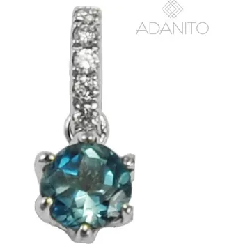 Přívěsek Zlatý briliantový přívěsek s topazem z bílého zlata