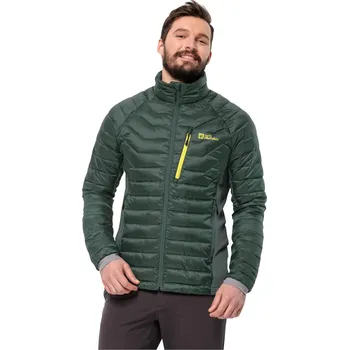 Tmavě zelená pánská prošívaná bunda Jack Wolfskin Routeburn Pro Ins Jacket 1206862-T0138 Velikost: L