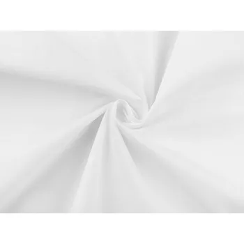 Bavlněná látka / plátno s příměsí polyesteru METRÁŽ šíře 160 cm - bílá