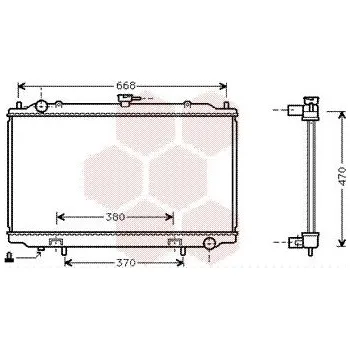 Motor automobilu Chladič, chlazení motoru VAN WEZEL 13002188