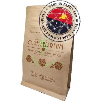Káva COFFEEDREAM | Káva PAPUA NOVÁ GUINEA - 100g / třívrstvý sáček se zipem / Velmi jemné mletí - džezva Káva Papua A23