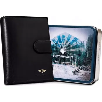 Peněženka Peterson Pánská peněženka v dárkové krabici - PTN 333Z 2-1-1 BLACK RFID