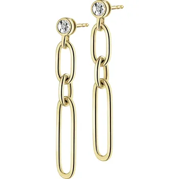 Náušnice Náušnice ze žlutého zlata s diamanty - 0,006 ct - ryzost 585 - 220.128