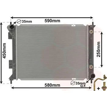 Motor automobilu Chladič, chlazení motoru VAN WEZEL 82012709
