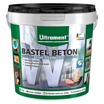 Stavební pojivo Ultrament Rychletuhnoucí beton tvarovací, na lití, 1,5 kg, šedý 48230700126008