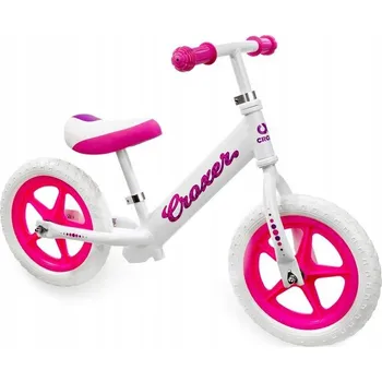 Odrážedlo Croxer Cadea 12 white/pink dětské odrážedlo + DÁREK