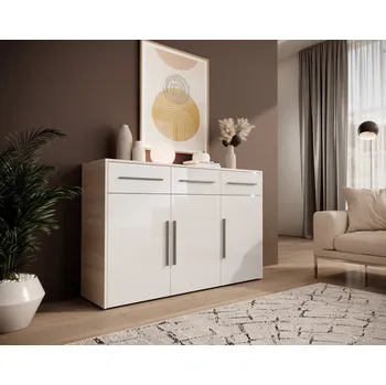 Komoda Komoda Staria 130 - Sonoma/Bílá