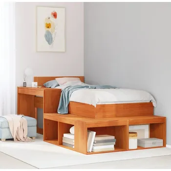 Noční stolek vidaXL Skříňka k posteli se stolkem 232x112x75 cm [855760] Barva: Voskově hnědá