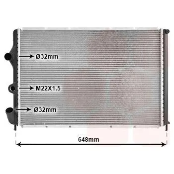 Motor automobilu Chladič, chlazení motoru VAN WEZEL 43002203