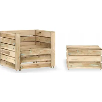 Zahradní nábytek, dřevo VidaXL, zelený, 2 ks