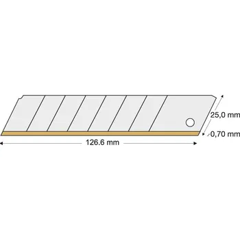 Pracovní nůž Odlamovací čepel tin 25 mm, balení 10 ks lutz blades 480665