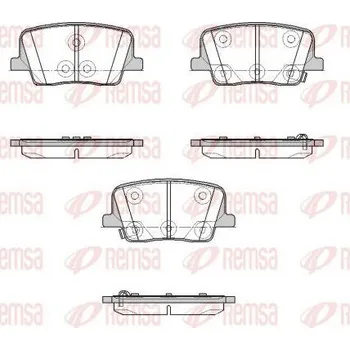 Brzdová destička Sada brzdových destiček, kotoučová brzda REMSA 1947.02