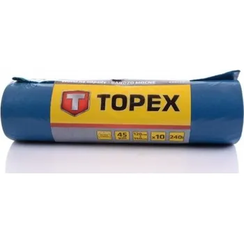 Pytle na odpadky Pytle na odpad modré 240l 45mic 10ks. 120x150cm Topex 42253