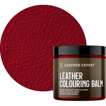 Přípravek pro údržbu obuvi Balzám na kůži Leather Expert - Leather Colouring Balm Red (250 ml)