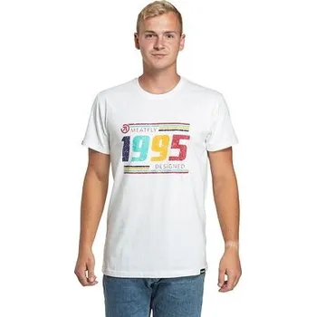 Meatfly pánské tričko 1995 White | Bílá | Velikost L | 100% bavlna