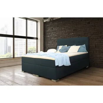 Postel Boxspring Golden - modrá Rozměr: 160x200, Topper: Ne
