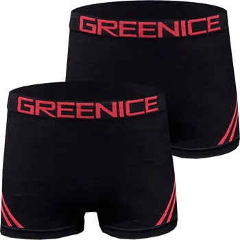 Bezešvé boxerky Greenice - Art:4825 ( 2 ks v balení ) Barva: Černá, Velikost: M/L