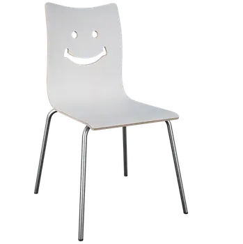 Jídelní židle SMILE jídelní židle bílá, kostra nerez