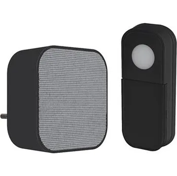 Stavební výplň Solight bezdrátový zvonek, do zásuvky, 180m, černý, learning code - 1L74B