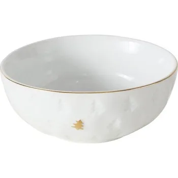 Boltze Home Porcelánová miska se vzorem vánočních stromků PINO, Ø14,5 cm